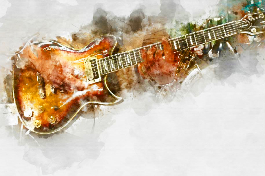 MF065 Wall décor art photographic oil on canvas pop art guitar player